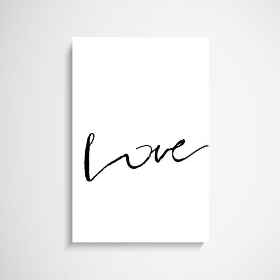 'Love' hand scripted wall art print Wall Art Print - Yorkelee Prints Australia
