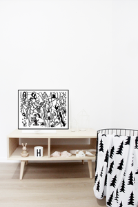 Yorke Two Abstract illustration wall art print