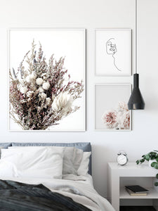 bedroom floral art print