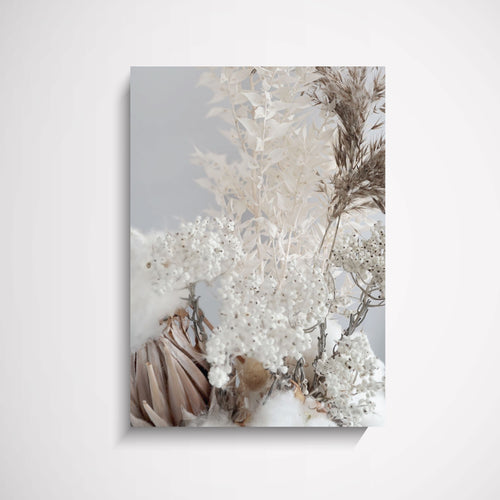 Bedroom flower wall art prints with grey background and pink white protea flowers