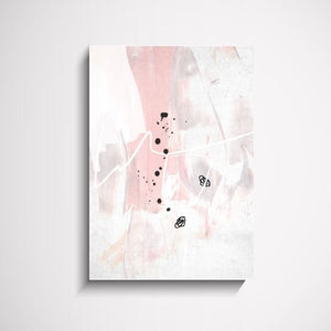 Mia Abstract pink and white interior art print Wall Art Print - Yorkelee Prints Australia