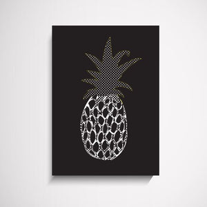 Pineapple illustration wall art print Wall Art Print - Yorkelee Prints Australia